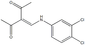 3-[(3,4-dichloroanilino)methylidene]pentane-2,4-dione 구조식 이미지