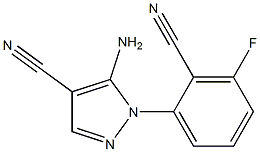 5-amino-1-(2-cyano-3-fluorophenyl)-1H-pyrazole-4-carbonitrile 구조식 이미지