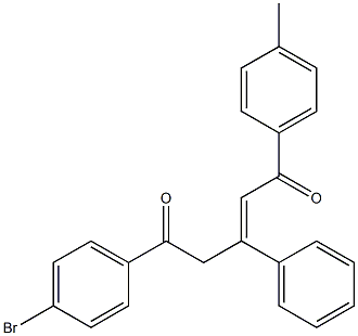 5-(4-bromophenyl)-1-(4-methylphenyl)-3-phenylpent-2-ene-1,5-dione 구조식 이미지