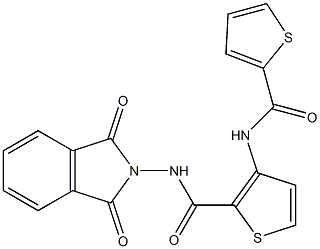 N2-(1,3-dioxo-2,3-dihydro-1H-isoindol-2-yl)-3-[(2-thienylcarbonyl)amino]thiophene-2-carboxamide 구조식 이미지