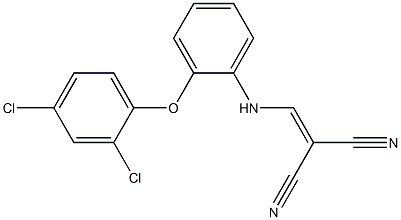 2-{[2-(2,4-dichlorophenoxy)anilino]methylidene}malononitrile Structure