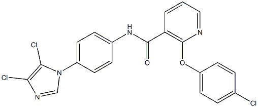 2-(4-chlorophenoxy)-N-[4-(4,5-dichloro-1H-imidazol-1-yl)phenyl]nicotinamide Structure