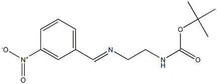 tert-butyl N-{2-[(3-nitrobenzylidene)amino]ethyl}carbamate 구조식 이미지