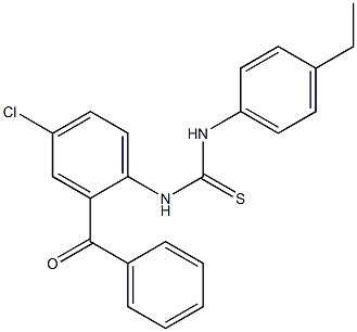 N-(2-benzoyl-4-chlorophenyl)-N'-(4-ethylphenyl)thiourea 구조식 이미지