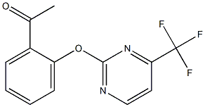 1-(2-{[4-(trifluoromethyl)pyrimidin-2-yl]oxy}phenyl)ethan-1-one 구조식 이미지