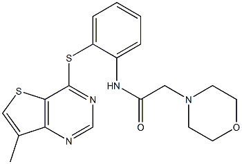 N1-{2-[(7-methylthieno[3,2-d]pyrimidin-4-yl)thio]phenyl}-2-morpholinoacetamide Structure