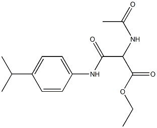 ethyl 2-(acetylamino)-3-(4-isopropylanilino)-3-oxopropanoate 구조식 이미지