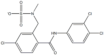 5-chloro-2-[(3,4-dichloroanilino)carbonyl]phenyl-N,N-dimethylsulfamate Structure