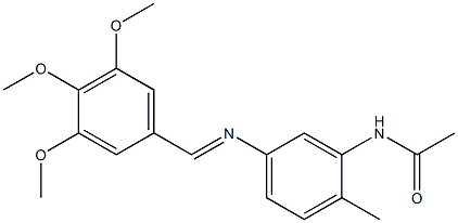 N1-{2-methyl-5-[(3,4,5-trimethoxybenzylidene)amino]phenyl}acetamide Structure