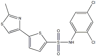 N2-(2,4-dichlorophenyl)-5-(2-methyl-1,3-thiazol-4-yl)thiophene-2-sulfonamide 구조식 이미지