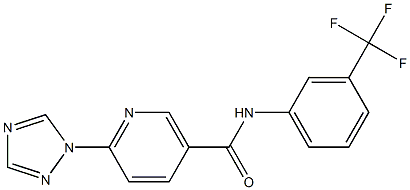 6-(1H-1,2,4-triazol-1-yl)-N-[3-(trifluoromethyl)phenyl]nicotinamide Structure