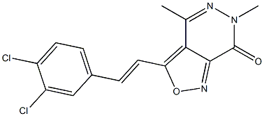 3-(3,4-dichlorostyryl)-4,6-dimethyl-6,7-dihydroisoxazolo[3,4-d]pyridazin-7-one Structure