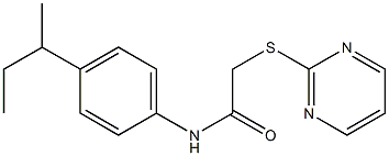 N1-[4-(sec-butyl)phenyl]-2-(pyrimidin-2-ylthio)acetamide Structure