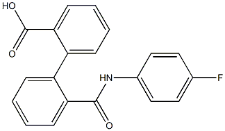 2'-[(4-fluoroanilino)carbonyl][1,1'-biphenyl]-2-carboxylic acid Structure