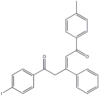 5-(4-iodophenyl)-1-(4-methylphenyl)-3-phenylpent-2-ene-1,5-dione 구조식 이미지