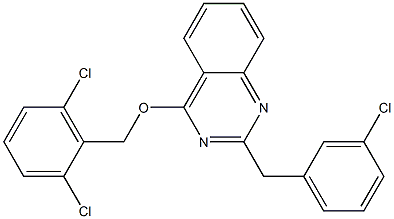 2-(3-chlorobenzyl)-4-[(2,6-dichlorobenzyl)oxy]quinazoline 구조식 이미지