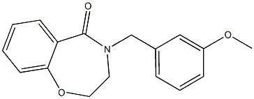 4-(3-methoxybenzyl)-3,4-dihydro-1,4-benzoxazepin-5(2H)-one Structure