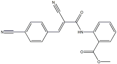 methyl 2-{[2-cyano-3-(4-cyanophenyl)acryloyl]amino}benzoate Structure