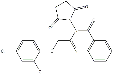 1-{2-[(2,4-dichlorophenoxy)methyl]-4-oxo-3,4-dihydroquinazolin-3-yl}pyrrolidine-2,5-dione Structure