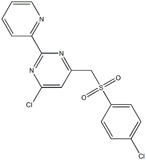 4-chlorophenyl [6-chloro-2-(2-pyridinyl)-4-pyrimidinyl]methyl sulfone 구조식 이미지