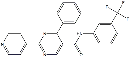 4-phenyl-2-(4-pyridinyl)-N-[3-(trifluoromethyl)phenyl]-5-pyrimidinecarboxamide 구조식 이미지