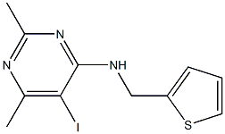 5-iodo-2,6-dimethyl-N-(2-thienylmethyl)-4-pyrimidinamine 구조식 이미지