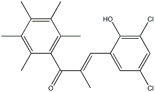 3-(3,5-dichloro-2-hydroxyphenyl)-2-methyl-1-(2,3,4,5,6-pentamethylphenyl)prop-2-en-1-one 구조식 이미지