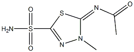 N1-[5-(aminosulfonyl)-3-methyl-2,3-dihydro-1,3,4-thiadiazol-2-yliden]acetamide Structure