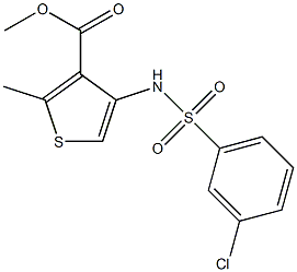 methyl 4-{[(3-chlorophenyl)sulfonyl]amino}-2-methylthiophene-3-carboxylate Structure