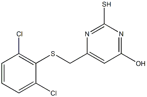 6-{[(2,6-dichlorophenyl)sulfanyl]methyl}-2-sulfanyl-4-pyrimidinol 구조식 이미지