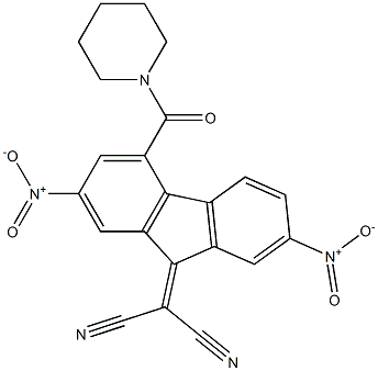 2-[2,7-dinitro-4-(piperidinocarbonyl)-9H-fluoren-9-yliden]malononitrile Structure