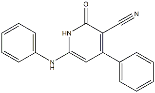 6-anilino-2-oxo-4-phenyl-1,2-dihydropyridine-3-carbonitrile 구조식 이미지