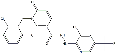 N'-[3-chloro-5-(trifluoromethyl)-2-pyridinyl]-1-(2,6-dichlorobenzyl)-6-oxo-1,6-dihydro-3-pyridinecarbohydrazide Structure