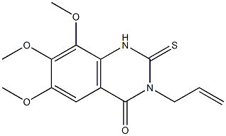 3-allyl-6,7,8-trimethoxy-2-thioxo-1,2,3,4-tetrahydroquinazolin-4-one 구조식 이미지