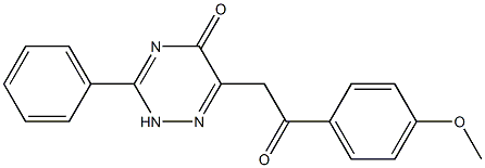 6-[2-(4-methoxyphenyl)-2-oxoethyl]-3-phenyl-2,5-dihydro-1,2,4-triazin-5-one 구조식 이미지