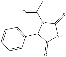 1-acetyl-5-phenyl-2-thioxoimidazolidin-4-one Structure