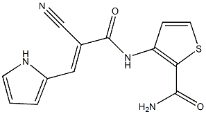 3-{[2-cyano-3-(1H-pyrrol-2-yl)acryloyl]amino}thiophene-2-carboxamide Structure