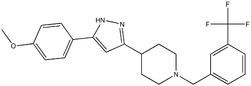 methyl 4-(3-{1-[3-(trifluoromethyl)benzyl]-4-piperidinyl}-1H-pyrazol-5-yl)phenyl ether 구조식 이미지