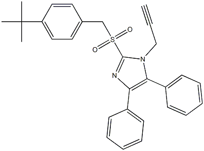 2-{[4-(tert-butyl)benzyl]sulfonyl}-4,5-diphenyl-1-(2-propynyl)-1H-imidazole Structure