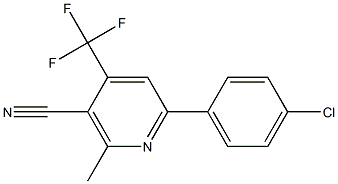 6-(4-chlorophenyl)-2-methyl-4-(trifluoromethyl)nicotinonitrile 구조식 이미지