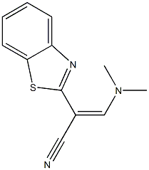 2-(1,3-benzothiazol-2-yl)-3-(dimethylamino)acrylonitrile 구조식 이미지