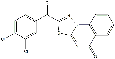 2-(3,4-dichlorobenzoyl)-5H-[1,3,4]thiadiazolo[3,2-a]quinazolin-5-one Structure