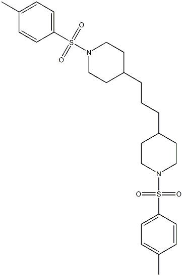1-[(4-methylphenyl)sulfonyl]-4-(3-{1-[(4-methylphenyl)sulfonyl]-4-piperidyl}propyl)piperidine Structure