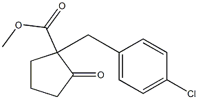 methyl 1-(4-chlorobenzyl)-2-oxocyclopentanecarboxylate 구조식 이미지