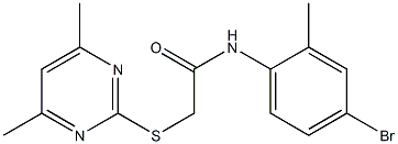 N-(4-bromo-2-methylphenyl)-2-[(4,6-dimethyl-2-pyrimidinyl)sulfanyl]acetamide Structure