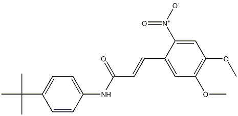 (E)-N-[4-(tert-butyl)phenyl]-3-(4,5-dimethoxy-2-nitrophenyl)-2-propenamide Structure