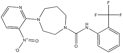 N1-[2-(trifluoromethyl)phenyl]-4-(3-nitro-2-pyridyl)-1,4-diazepane-1-carboxamide Structure