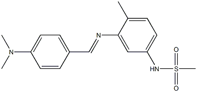 N-(3-{[4-(dimethylamino)benzylidene]amino}-4-methylphenyl)methanesulfonamide 구조식 이미지