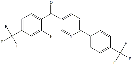 [2-fluoro-4-(trifluoromethyl)phenyl]{6-[4-(trifluoromethyl)phenyl]-3-pyridinyl}methanone Structure