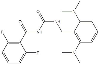 N-[2,6-di(dimethylamino)benzyl]-N'-(2,6-difluorobenzoyl)urea 구조식 이미지